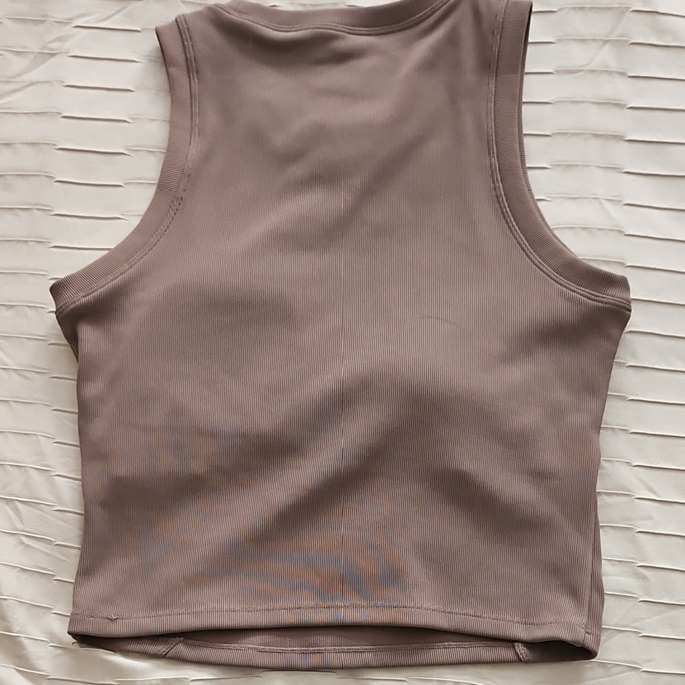 Active Ribbed Tank Top in Mauve by MOVE by MUSE